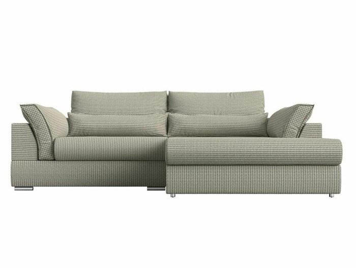 Угловой диван-кровать Пекин серо-бежевого цвета угол правый - купить Угловые диваны по цене 83999.0