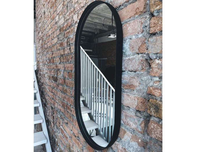 Настенное зеркало Ванда 40х120 в раме черного цвета  - лучшие Настенные зеркала в INMYROOM