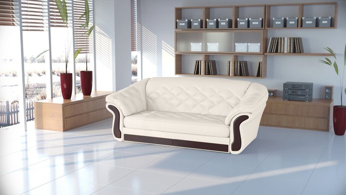 Диван-кровать Арес M молочного цвета  - лучшие Прямые диваны в INMYROOM