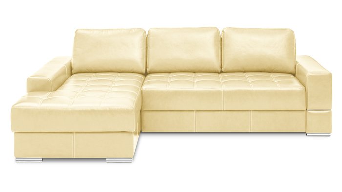 Угловой диван-кровать Матео кремового цвета - лучшие Угловые диваны в INMYROOM