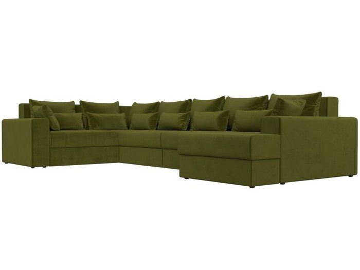 Угловой диван-кровать Майами зеленого цвета правый угол - лучшие Угловые диваны в INMYROOM