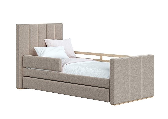Защитный бортик Cosy в обивке из микрошенилла бежевого цвета - лучшие Аксессуары для детских кроваток в INMYROOM