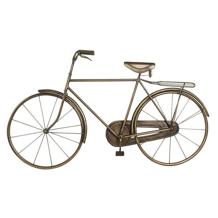 Декоративная фигура Позолоченный Велосипед Loft 108 x 8 x 63 cm