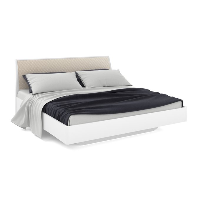 Кровать Бланш 180х200 с подъемным механизмом белого цвета