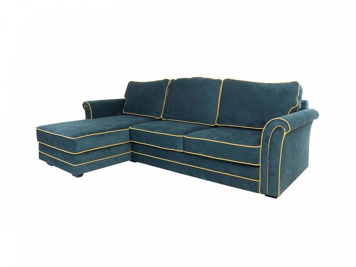 Угловой диван-кровать Sydney с оттоманкой синего цвета - купить Угловые диваны по цене 161700.0