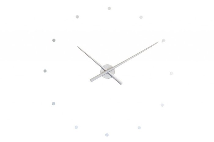 Настенные часы OJ Silver из пластика серебристого цвета