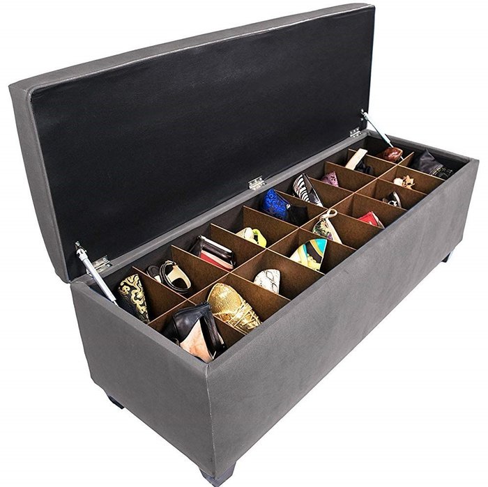 Банкетка-обувница Linon L серого цвета - купить Банкетки по цене 41000.0