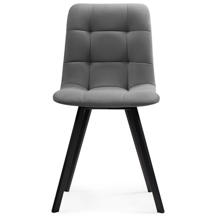 Стул Чилли темно-серого цвета на черных ножках - купить Обеденные стулья по цене 4190.0