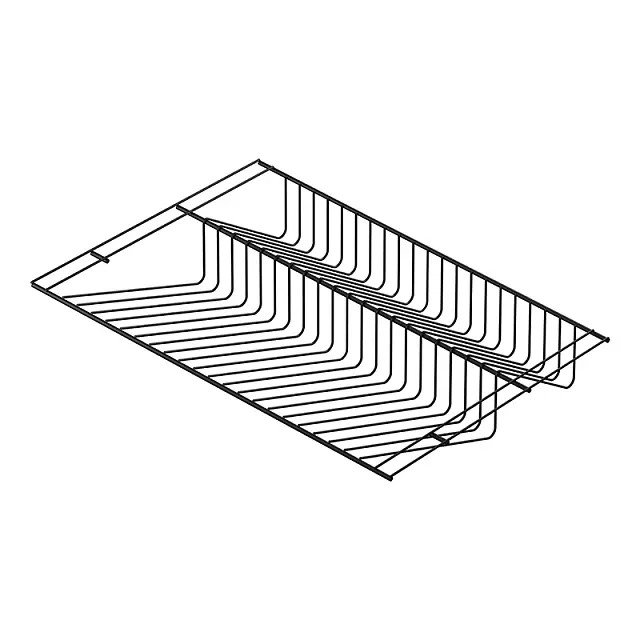 Полка двуxуровневая для обуви 60x41 черного цвета Полка двуxуровневая для обуви 60x41 черного цвета
