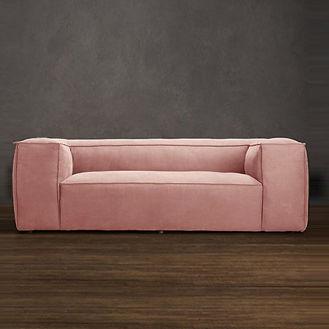 Диван Салмон розового цвета - купить Прямые диваны по цене 341500.0