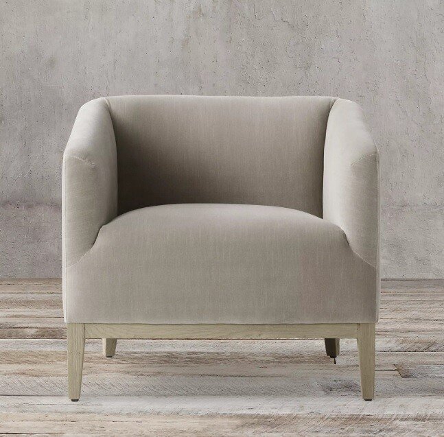 Кресло Morgan Barrelback серого цвета - купить Интерьерные кресла по цене 52800.0