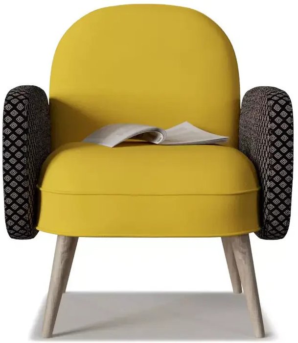 Кресло Бержер желтого цвета - купить Интерьерные кресла по цене 14000.0