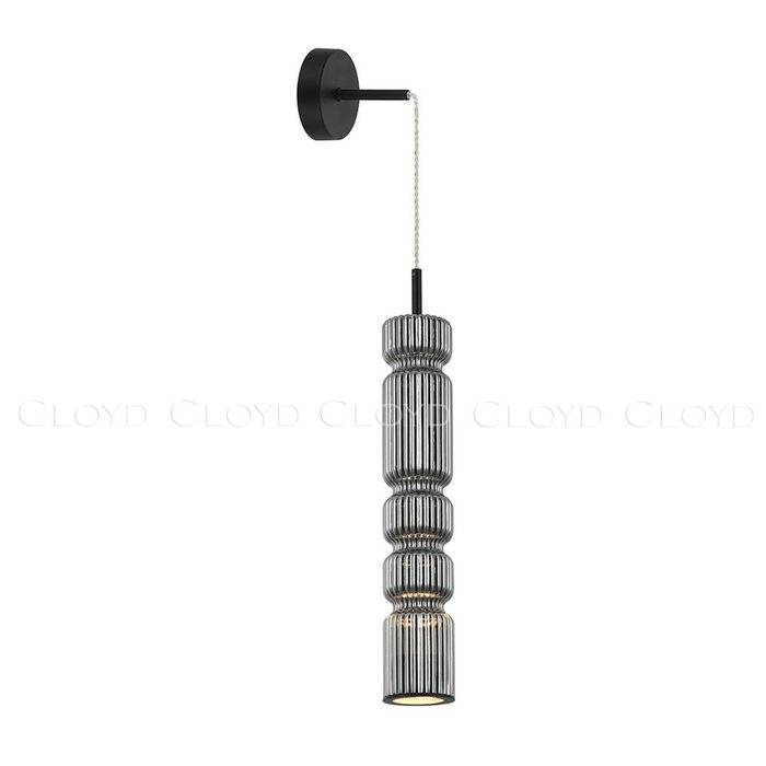 Подвесной светильник Cloyd HOW P1 / выс. 39 см - черный - дымчатое стекло - лучшие Подвесные светильники в INMYROOM Подвесной светильник Cloyd HOW P1 / выс. 39 см - черный - дымчатое стекло - лучшие Подвесные светильники в INMYROOM