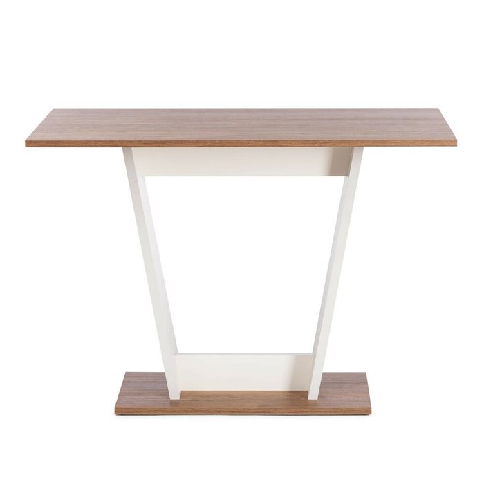Стол обеденный Tibi бело-коричневого цвета - лучшие Обеденные столы в INMYROOM