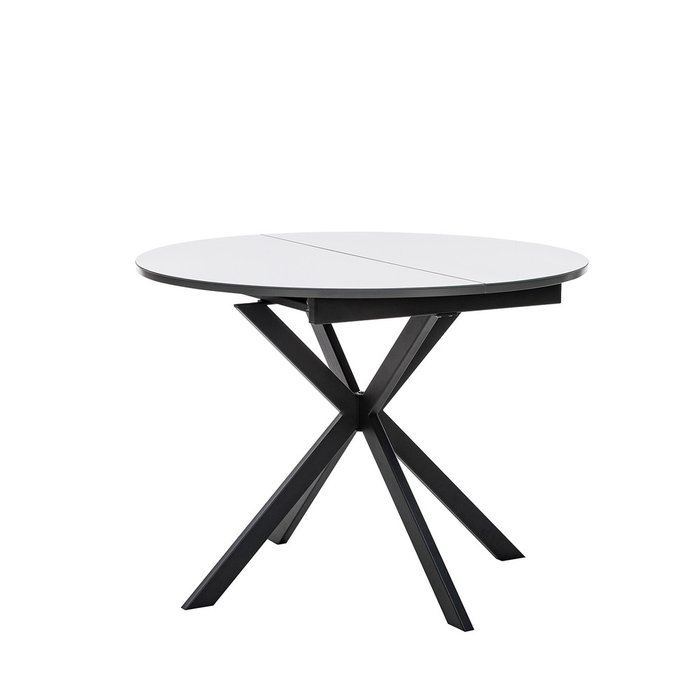Стол обеденный раздвижной Капри серого цвета со стеклом - купить Обеденные столы по цене 30180.0