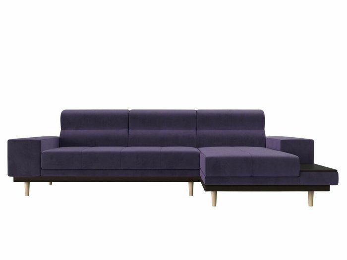 Угловой диван-кровать Леонардо темно фиолетового цвета правый угол - купить Угловые диваны по цене 49999.0