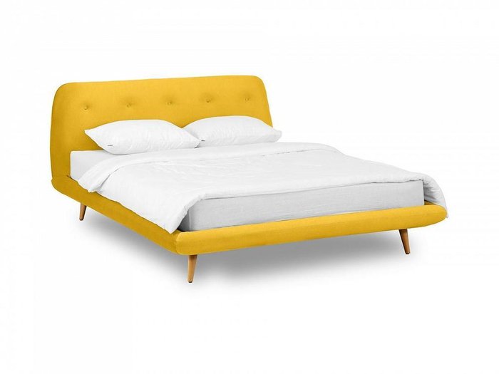 Кровать Loa 160х200 желтого цвета