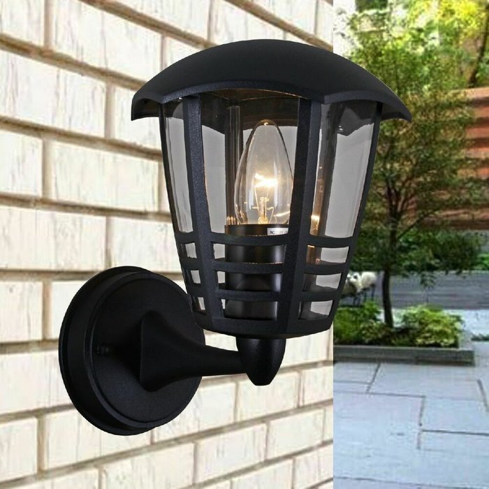 Уличный настенный светильник 08303-9.2-001SJ BK черного цвета - лучшие Настенные уличные светильники в INMYROOM