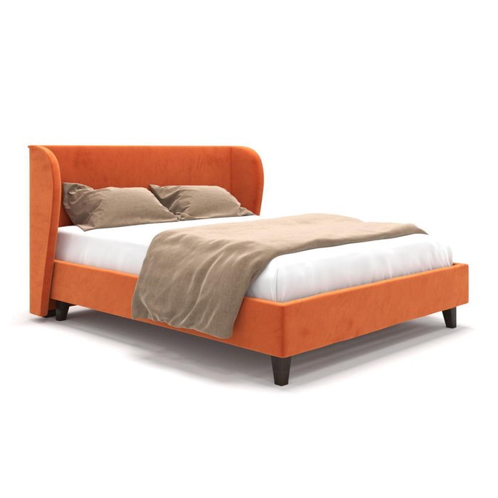 Кровать Lulu  на ножках оранжевая 180х200 - купить Кровати для спальни по цене 74900.0