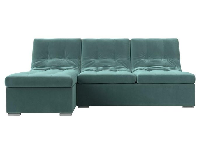Угловой диван-кровать Релакс бирюзового цвета угол левый - купить Угловые диваны по цене 82999.0