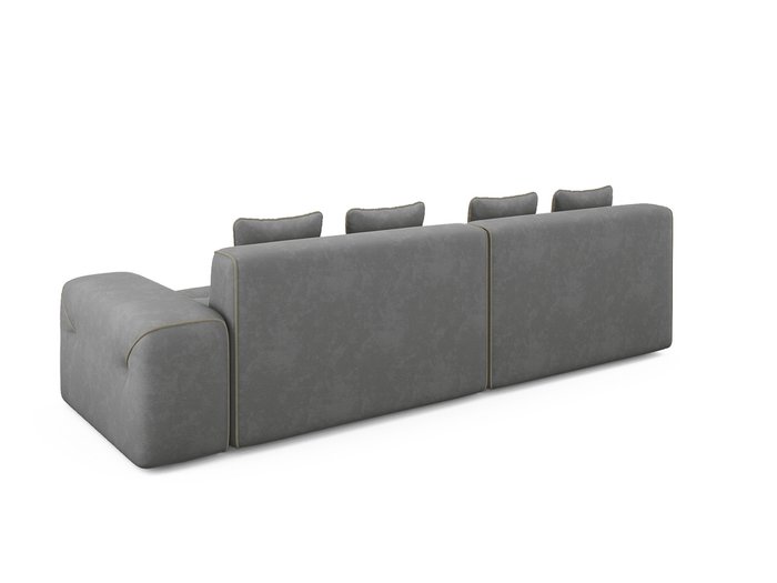 Угловой диван-кровать левый Portu серого цвета - лучшие Угловые диваны в INMYROOM