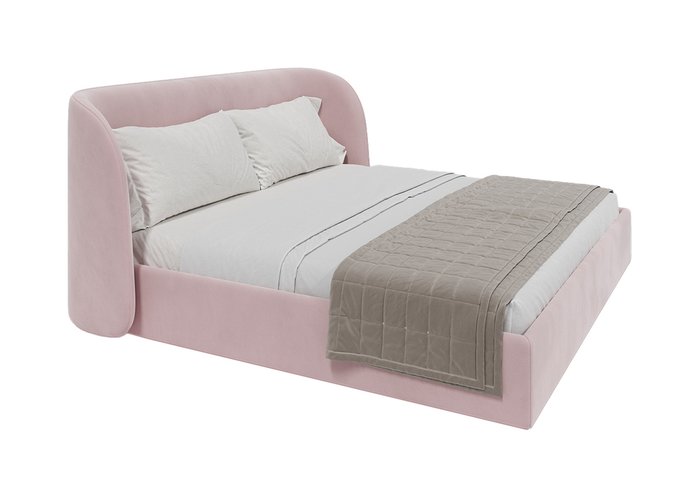 Кровать двуспальная Classic 200х200 розового цвета с подъемным механизмом - лучшие Кровати для спальни в INMYROOM
