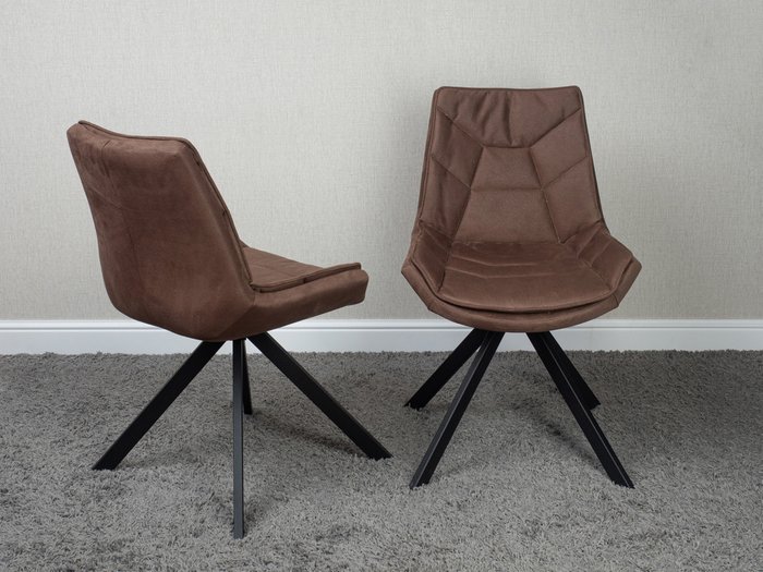 Стул с поворотным механизмом Atlas коричневого цвета - лучшие Обеденные стулья в INMYROOM