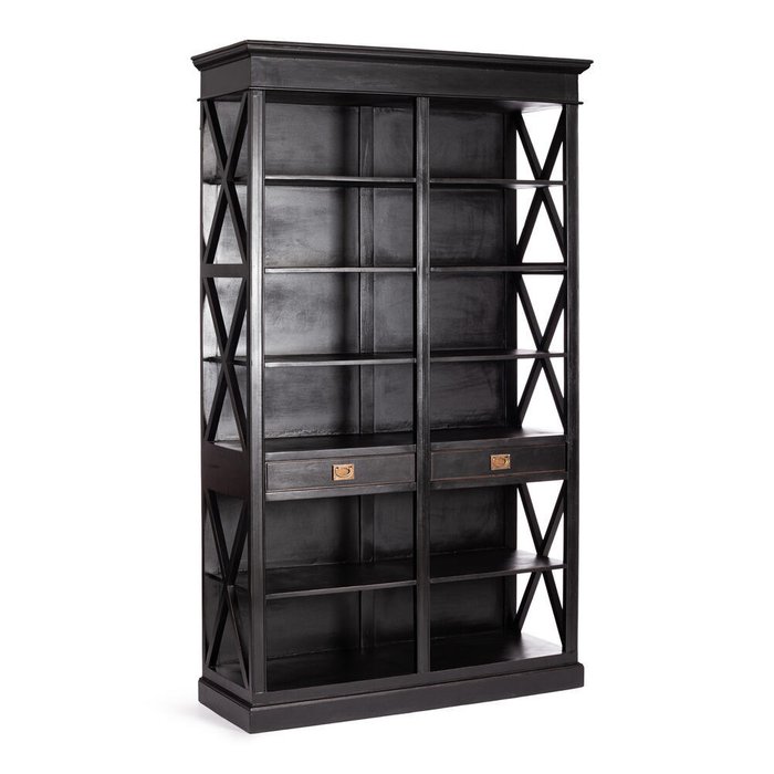 Книжный шкаф Black Label черного цвета Книжный шкаф Black Label черного цвета