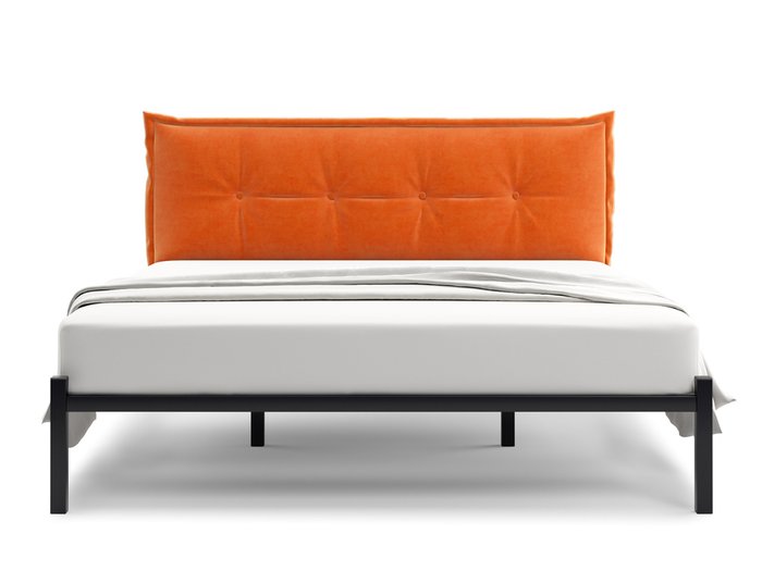 Кровать Лофт Cedrino 180х200 оранжевого цвета без подъемного механизма - купить Кровати для спальни по цене 17000.0