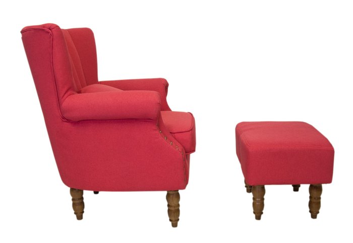 Кресло с пуфом Lab red - лучшие Интерьерные кресла в INMYROOM
