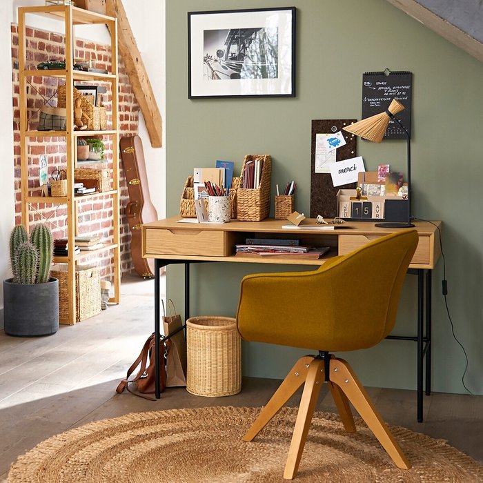 Винтажное офисное кресло Quilda желтого цвета - лучшие Офисные кресла в INMYROOM