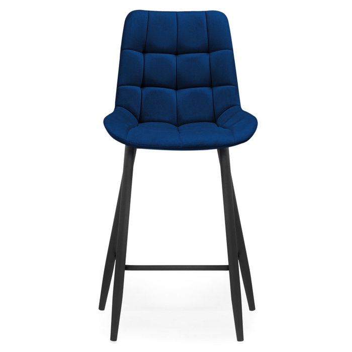 Стул полубарный Алст темно-синего цвета - купить Барные стулья по цене 6550.0