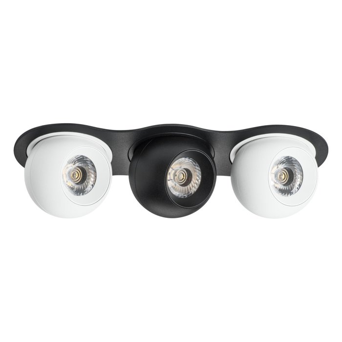 Светильник INTERO LED 9W*3 850LM*3 24G ЧЕРНЫЙ/БЕЛЫЙ 3000K (217637+217062+217072+217062) - лучшие Встраиваемые споты в INMYROOM Светильник INTERO LED 9W*3 850LM*3 24G ЧЕРНЫЙ/БЕЛЫЙ 3000K (217637+217062+217072+217062) - лучшие Встраиваемые споты в INMYROOM