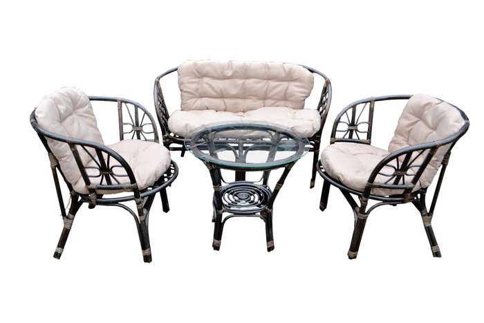 Набор мебели Багамы коричневого цвета - купить Комплекты для сада и дачи по цене 43478.0