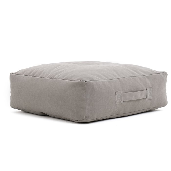 Пуф-подушка из натурального хлопка серого цвета - купить Бескаркасная мебель по цене 9000.0
