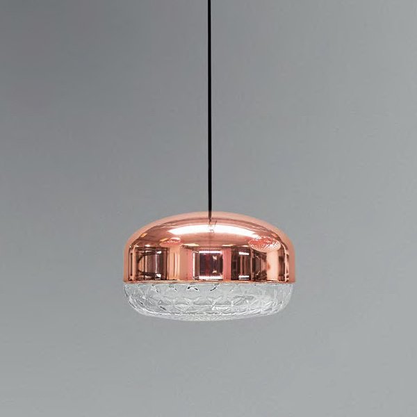 Подвесной светильник MM Lampadari из металла медного цвета с прозрачным стеклянным низом - купить Подвесные светильники по цене 97330.0