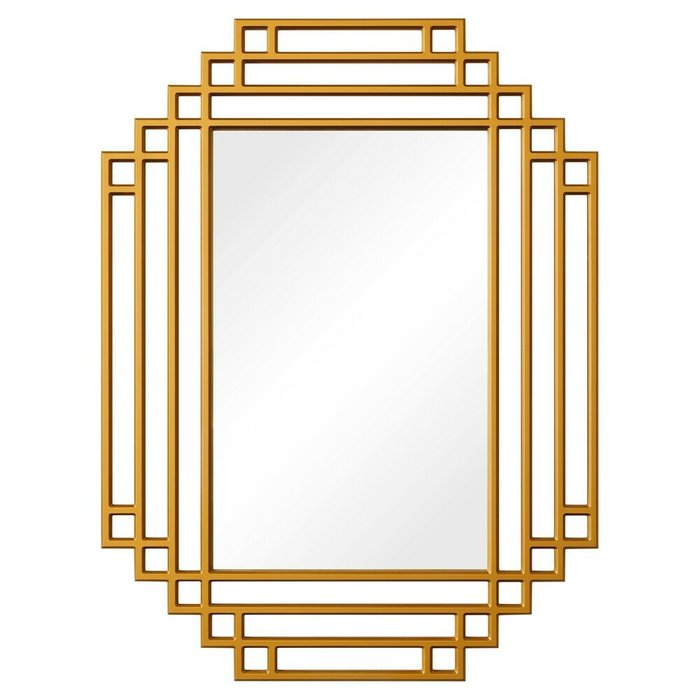 Настенное зеркало Riserva золотого цвета