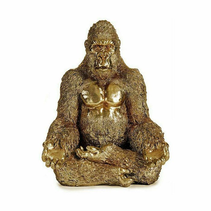Декоративная фигура Горилла Yoga Позолоченный 19 x 26,5 x 22 cm (4 штук) - купить Фигуры и статуэтки по цене 10944.0