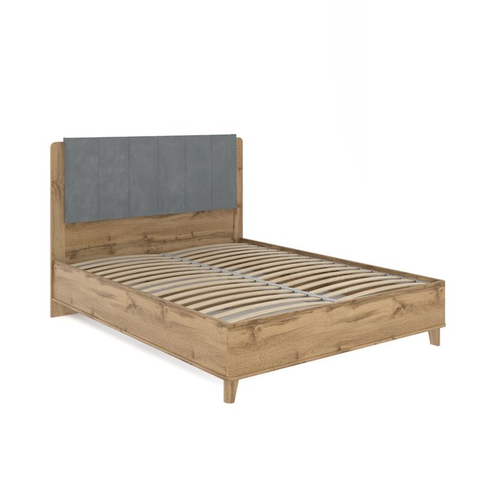 Кровать Кассия 140х200 цвета дуб вотан с подъемным механизмом - купить Кровати для спальни по цене 69435.0