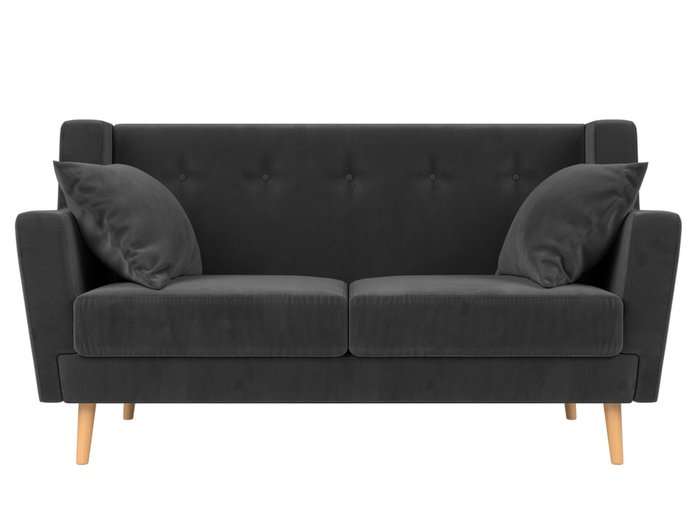 Диван Брайтон серого цвета  - купить Прямые диваны по цене 29999.0