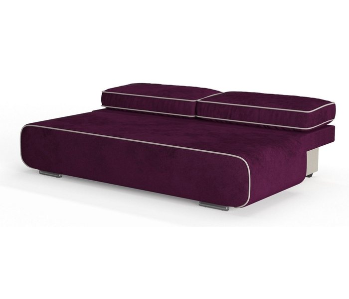 Диван-кровать Рени в обивке из велюра фиолетового цвета - лучшие Прямые диваны в INMYROOM