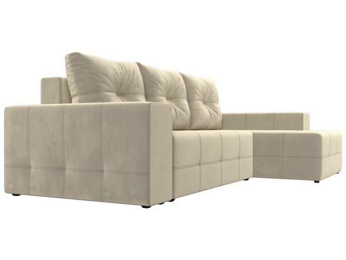 Угловой диван-кровать Перри бежевого цвета правый угол - лучшие Угловые диваны в INMYROOM
