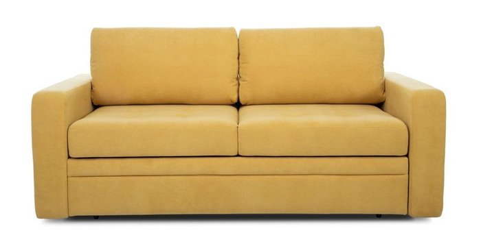 Прямой диван-кровать Бруно желтого цвета 