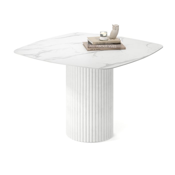 Обеденный стол квадратный Фелис белого цвета - купить Обеденные столы по цене 79505.0