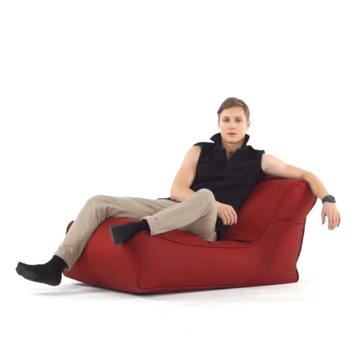 Бескаркасный шезлонг Лаунж бордового цвета - купить Бескаркасная мебель по цене 6990.0