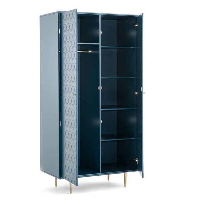 Гардероб двухдверный Luxore синего цвета - лучшие Шкафы распашные в INMYROOM