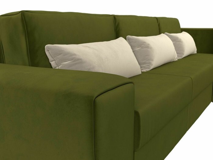 Угловой диван-кровать Лига 008 Long зеленого цвета правый угол - лучшие Угловые диваны в INMYROOM