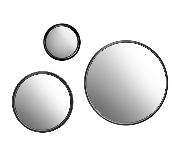 Комплект из трех зеркал Decor Ronda в черной раме