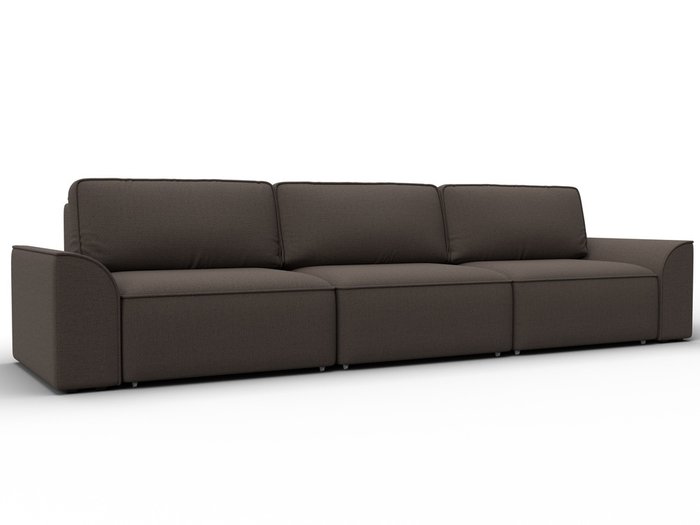 Диван-кровать Лига-048 Лонг темно-коричневого цвета Диван-кровать Лига-048 Лонг темно-коричневого цвета