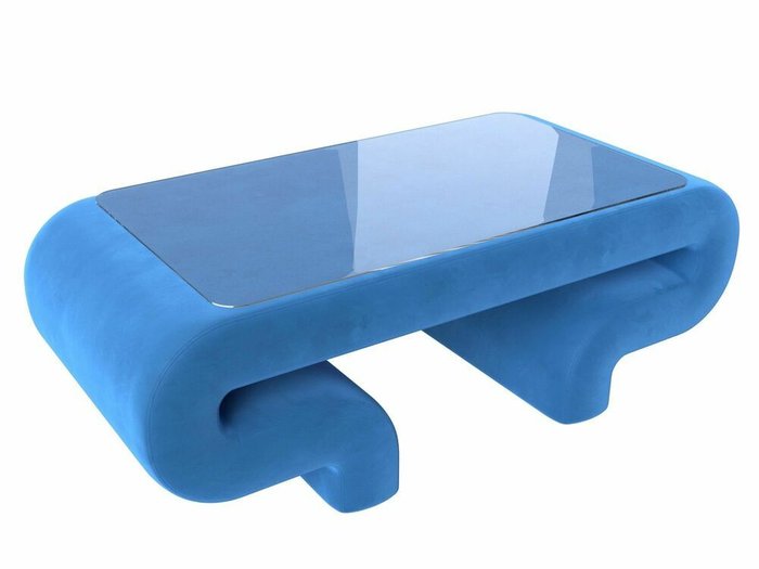 Стол кофейный Волна голубого цвета - лучшие Журнальные столики в INMYROOM